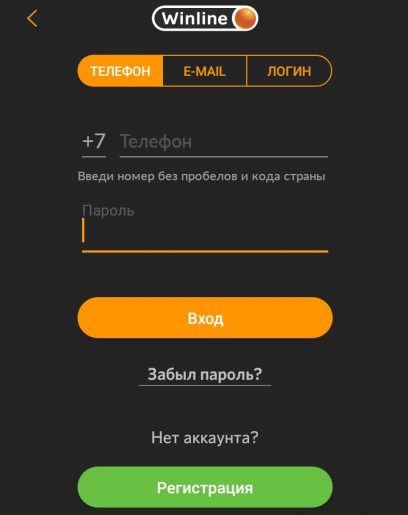 Панель авторизации