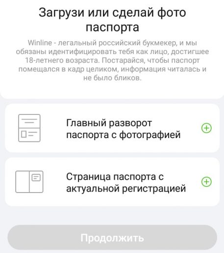 Страница идентификации