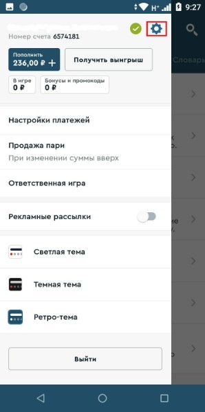 Выбор оформления