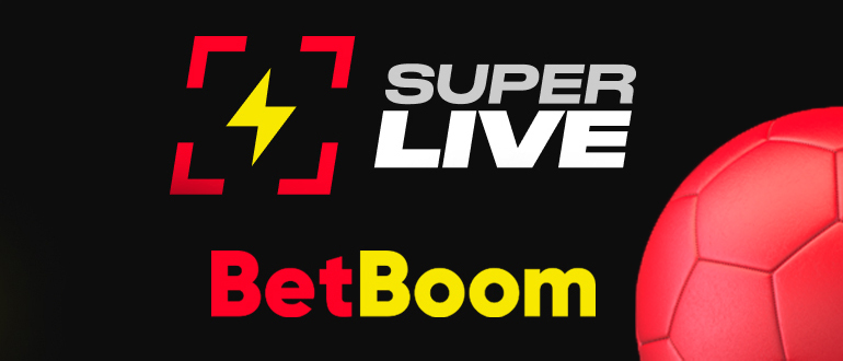 Логотип БК Бет Бум и эмблема новой функции SuperLive