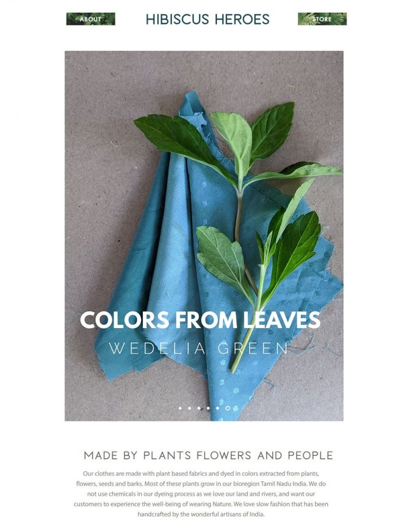 Магазин одежды из растительных тканей