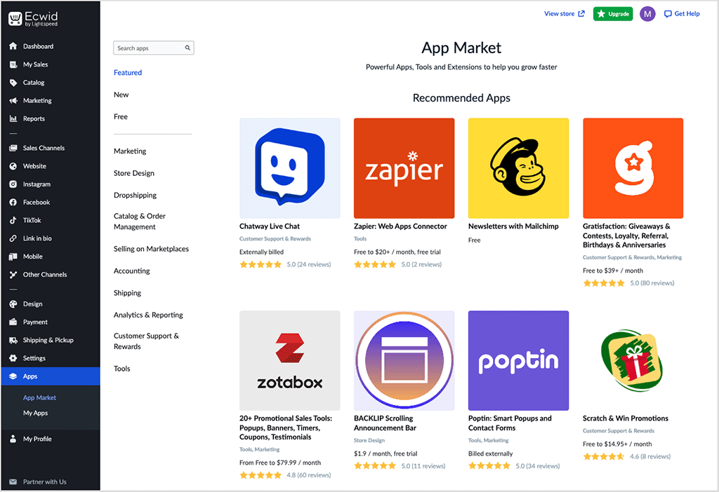 App Market в Ecwid