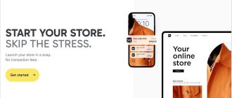 Скриншот главной страницы Ecwid