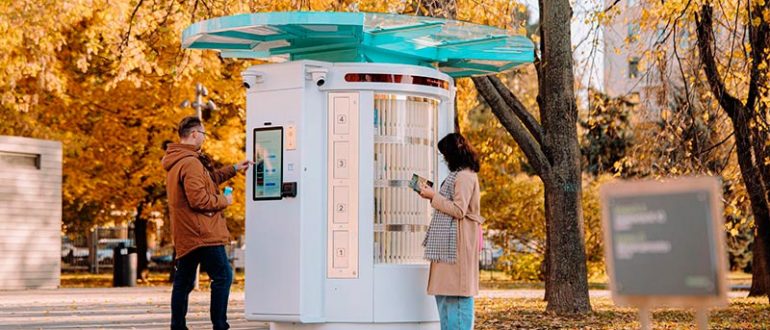 Уличный книгомат для выдачи и приёма книг