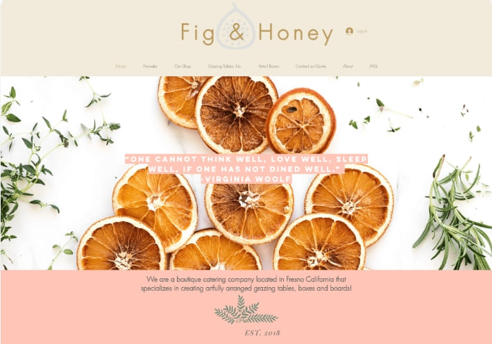 Пример сайта Fig&Honey