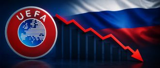 Россия опустилась в рейтинге УЕФА
